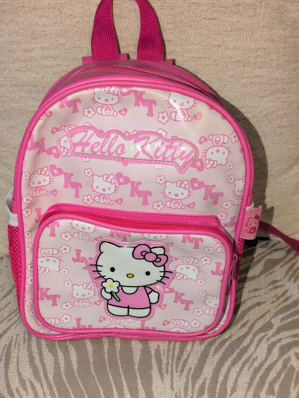 Hello Kitty Pink and Light Pink Mini Backpack With A Hello Kitty X Care Bear